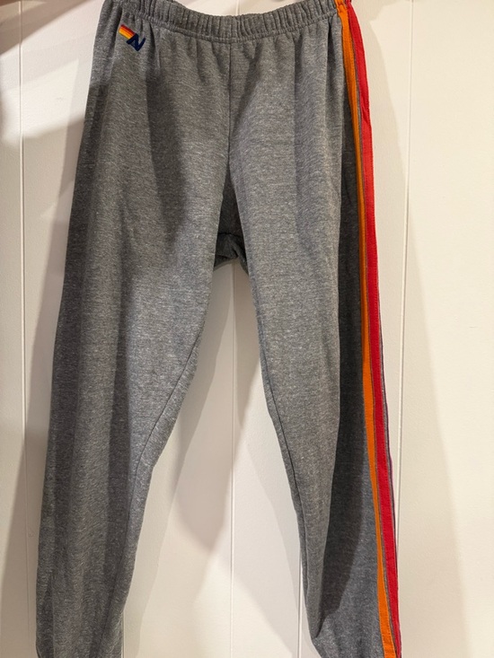 Aviator Nation Pants - Aviator Nation 5 Stripe Sweatpants- Heather Grey